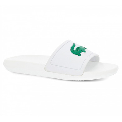 lacoste croco slide blanc 37cma0018-082