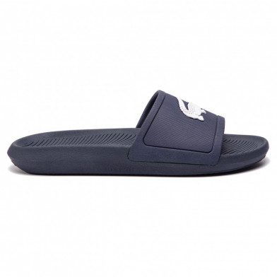 lacoste croco slide bleu 37cma0018-092