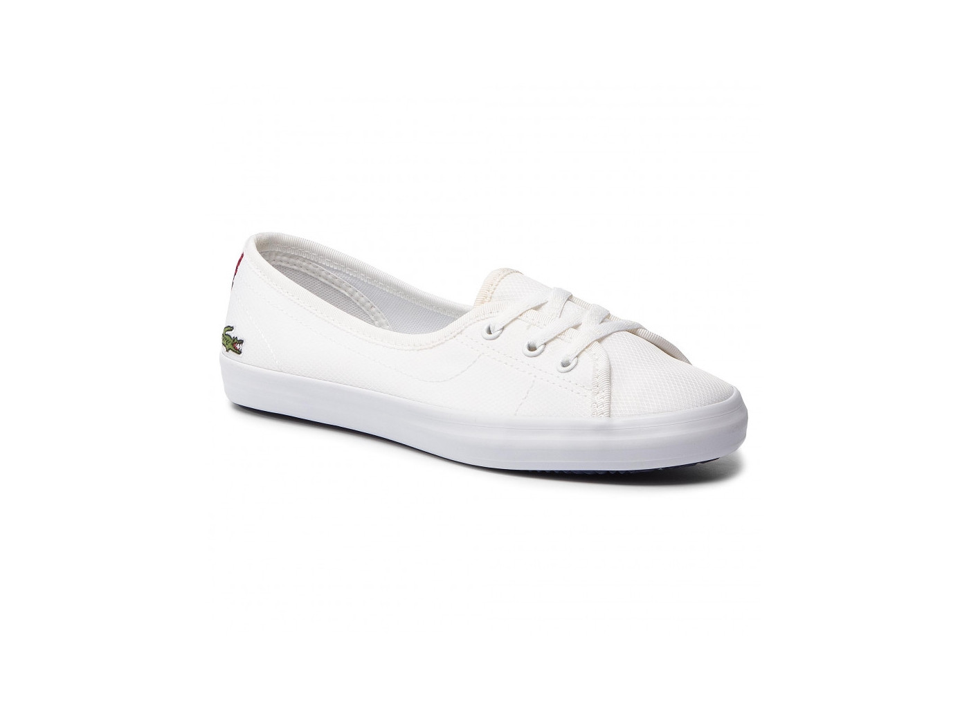 lacoste ziane chunky white leather court trainers
