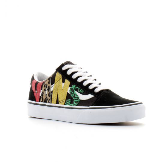Chaussures basses à lacets pour adulte Old Skool noir-animal vn0a4u3bxf11