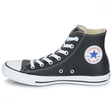 Chaussures montantes à lacet en cuir pour adulte Chuck Taylor All Star Leather noir 132170c