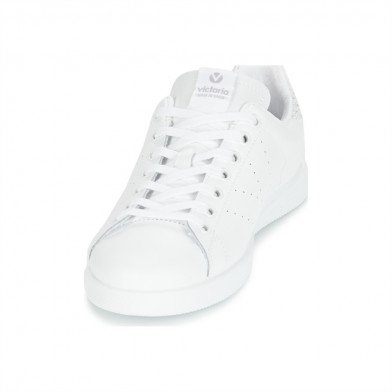 Baskets blanches en cuir pour femme 125104 blanc