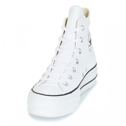 Chuck Taylor All Star Lift Leather blanc 561676c
