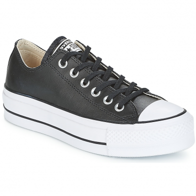 converse basse cuir noir homme