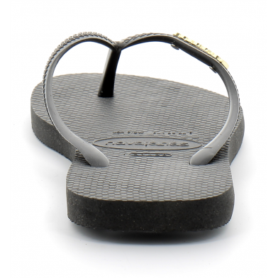 Tong pour femme Slim Logo Metallic black-gold 4119875.1924