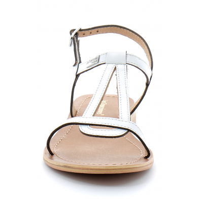 Sandales pour femme en cuir Hamess blanc 36344
