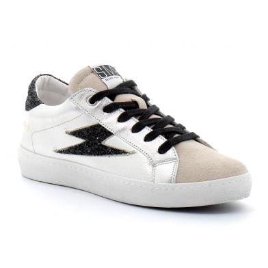 Basket mode basse à lacet pour femme Catri beige lamba