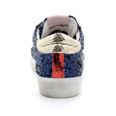 Basket mode basse à lacet pour femme Catri bleu 4901.