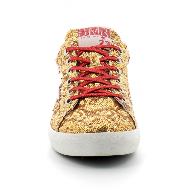 Basket mode basse à lacet pour femme Catri or 4900