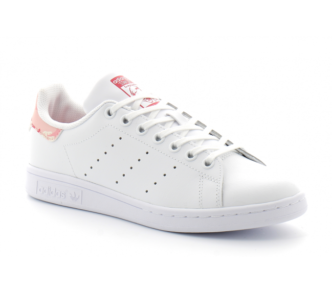 adidas stan smith j blanc-pink fv7405----