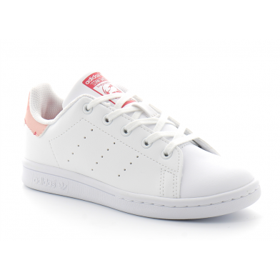 Chaussures de sport stan smith pour enfant white-pink fv7406----