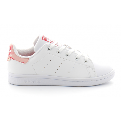 Chaussures de sport stan smith pour enfant white-pink fv7406----