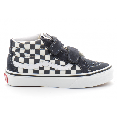 vans sk8-mid junior bleu-check vn0a346y0hf1