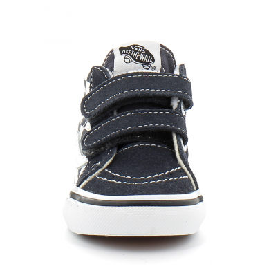 Chaussures à scratch pour enfant Sk8-Mid Reissue bleu-check vn0a348j0hf1