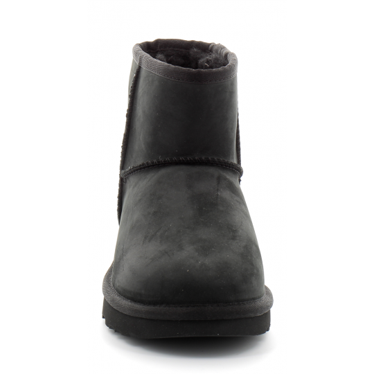 ugg classic mini leather bottes noir 1016558-blk