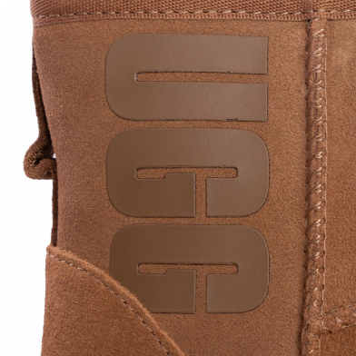 ugg classic mini logo rubber bottes chestnut 1108231