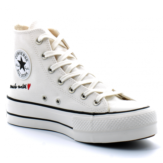 converse chuck taylor all star lift - hi blanc 571119c