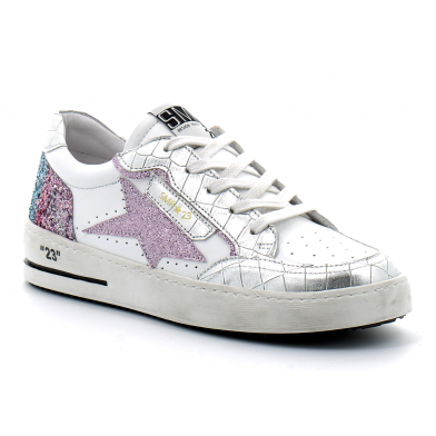 Basket mode à lacet pour femme ARTO white-purple 5220