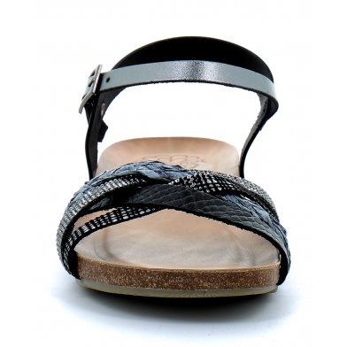 porronet sandale noir noir plomb