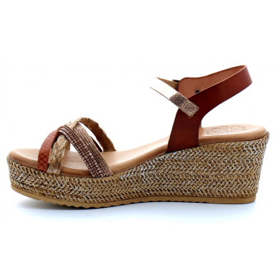 porronet sandale marron cuero rosé