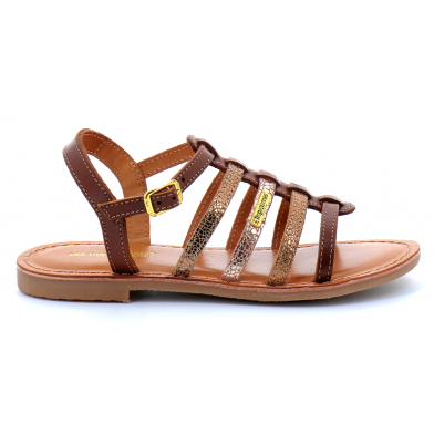 Sandales pour fille Mongue tan-or 19380