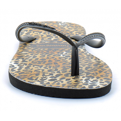 Tong pour femme Slim Leopard black 4145480.1069
