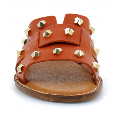 Sandale en cuir pour femme SILVIA rouille cotto