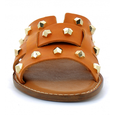 Sandale en cuir pour femme SILVIA miel miele