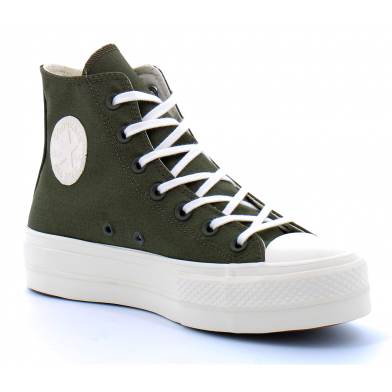 Converse shops plateforme kaki