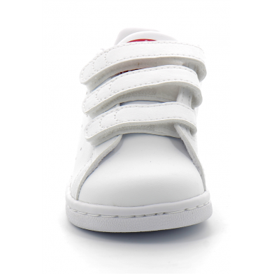 Chaussures de sport à scratch pour enfant stan smith blanc-rose fx7538