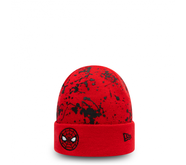bonnet à revers spiderman character paint splat rouge child