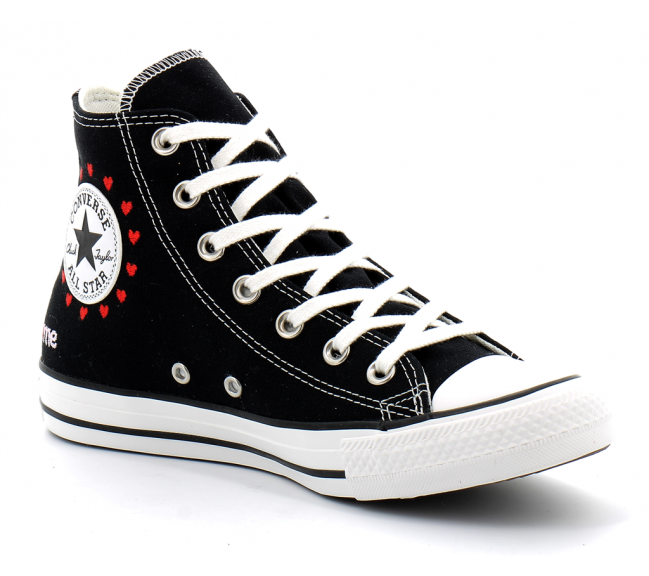 chuck taylor all star embroidered hearts black/vintage white a01602c