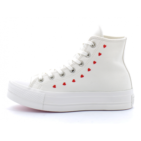 chuck taylor all star lift platform embroidered vintage white/university red a01599c