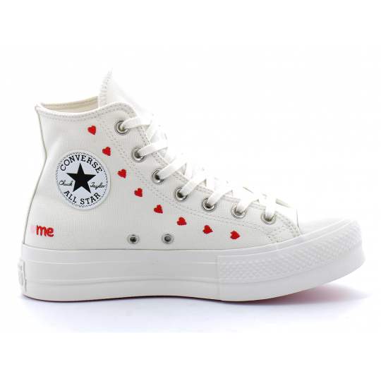 chuck taylor all star lift platform embroidered vintage white/university red a01599c