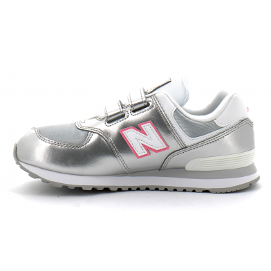 Chaussures de sport à scratch pour enfant PV574 silver/metal pv574lf1