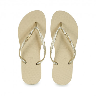 Tong pour femme Slim Logo Metallic golden 4119875/2719