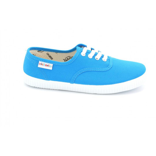 victoria tennis en toile enfant turquoise 6613