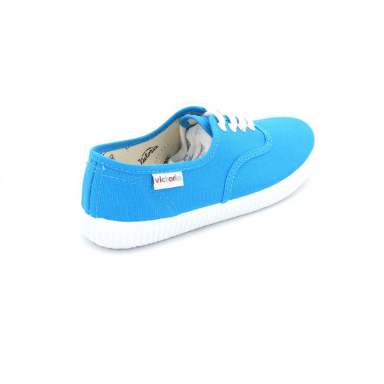 victoria tennis en toile enfant turquoise 6613