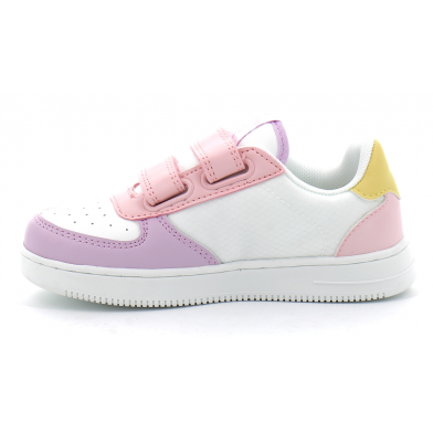 Basket à scratch pour enfant TIEMPO SCRATCH MULTICOLORE rosa