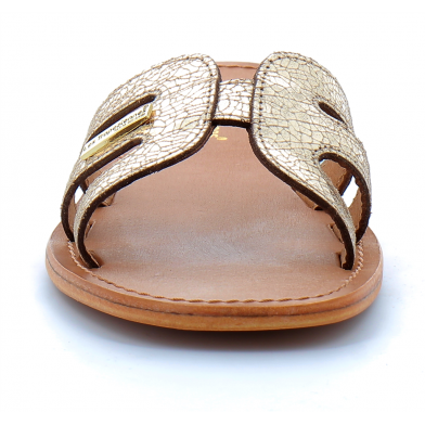 Mules pour femme en cuir Hadamia or 42890