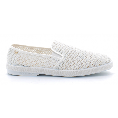 Espadrille pour adulte en toile de coton CLASSIQUE FILET blanc 3200