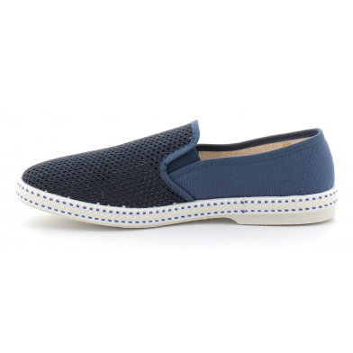 Espadrille pour adulte en toile de coton CLASSIQUE TOILE & FILET bleu/travail du 40 au 45-2014