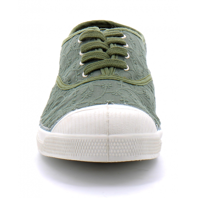 Tennis à lacet broderie pour adulte matcha f15004c20j06