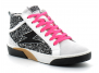 Basket mode montante à lacet pour femme ALPHA noir-rose 4831