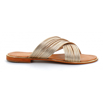 Mules pour femme Halloa or 42306