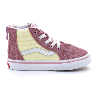 Chaussures à lacets elastique zippées pour enfant Sk8-Hi Zip rose-glitter vn0a5fbi0fu1
