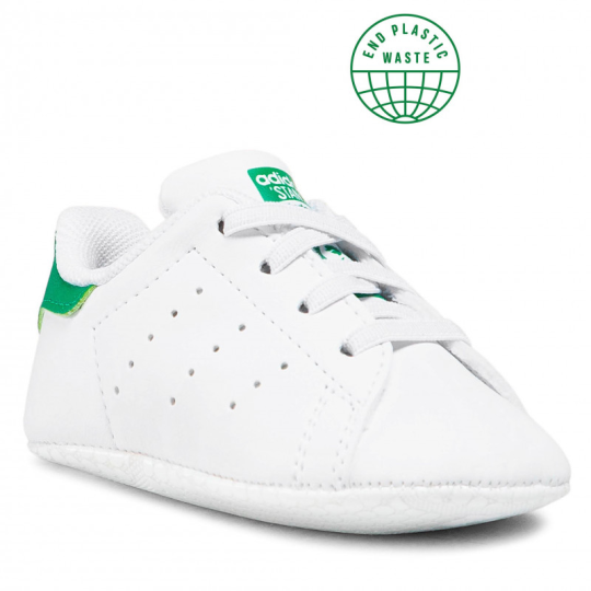 adidas stan smith crib white/green fy7890