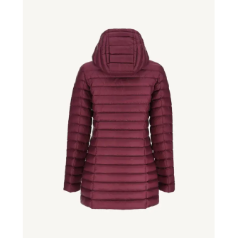 Doudoune à capuche mi-longue pour femme Nour aubergine 461