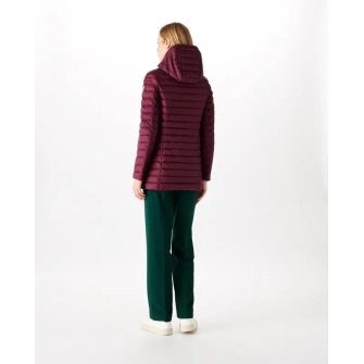 Doudoune à capuche mi-longue pour femme Nour aubergine 461