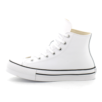 Chaussures à plateforme montante en cuir pour enfant Chuck Taylor All Star Lift Platform Leather white/natural a02486c